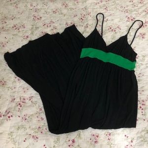 Velvet torch maxi dress green and black small